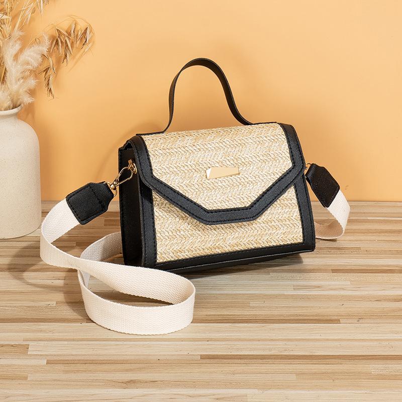 Ladies trend straw bag 2025 new ladies bag fashion sequins decoration shopping dating messenger bag