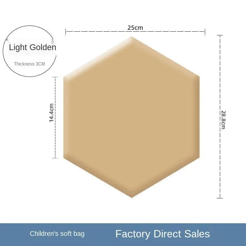 3D Nordic Kids Room Loft Hexagonal Headboard Soft Bag Wall Sticker Tatami Bed Headboard Self-adhesive Wall Background Wall Decal