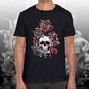 T Shirt Unisexs Skull Bird Roses Tattoo Black Exclusive Krefta Tshirt