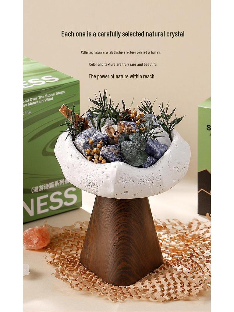 Wilderness Secret Scented Stone Diffuser Gift Set - Indoor Flameless Aroma Ornament for Holidays and Parties