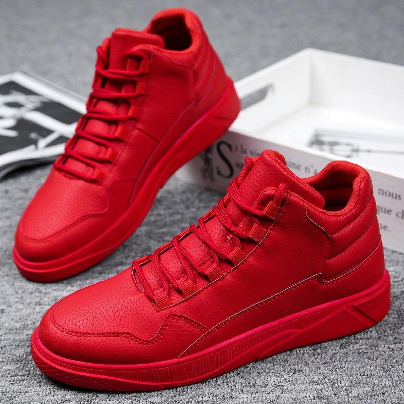 36-46 High-top board shoes New men's Korean version of velvet casual shoes Student fashion personalized sports casual men's shoes