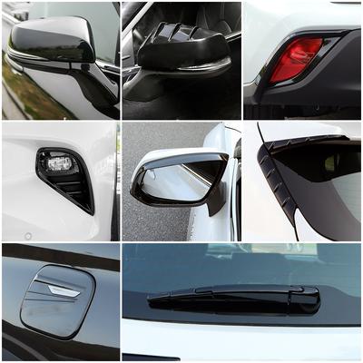 Chromium Styling For Toyota Highlander XU70 2024 Car Exterior Part Modify Trim Piano Black Color Change Protect Decorate Sticker