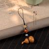 Creative Chinese-style high-end sandalwood small gourd phone chain pendant U Pendant for hanging on a bag, suitable for couples