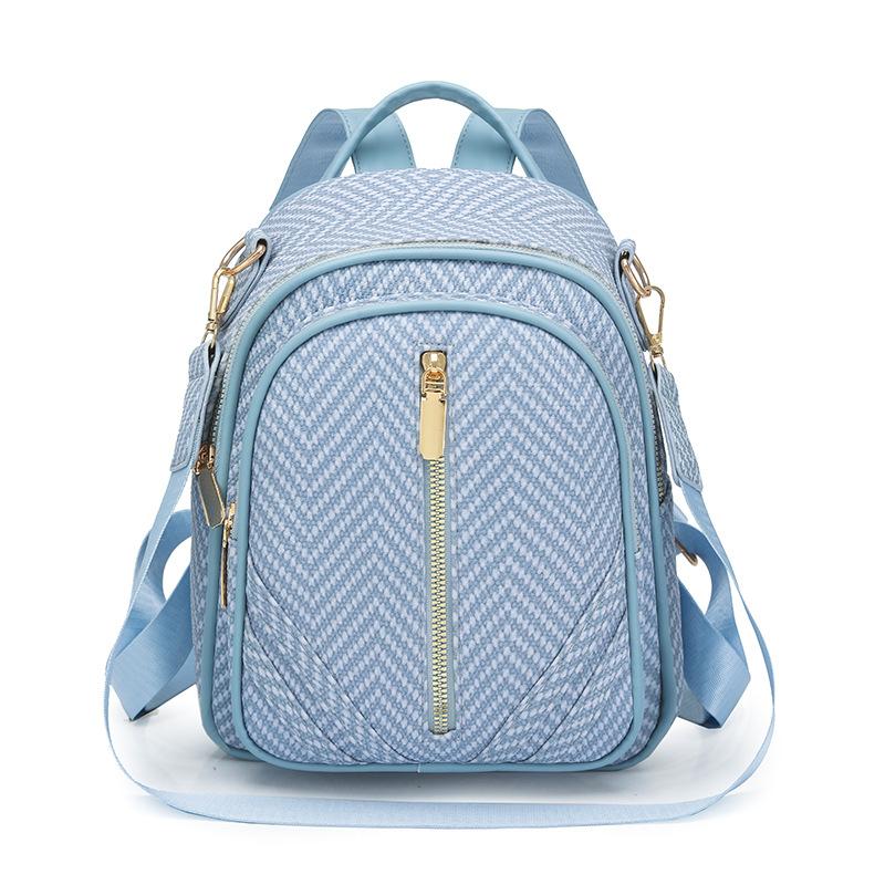 Schoolbag New Women's Large Capacity PU Candy Color Dopamine Color Backpack Backpack Change Bag Fashion Out