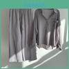 Womens Cotton Linen Casual Suit With Splicing Pattern And High Waist Wideleg Pants For Spring