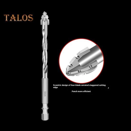 1/4-teiliges Bohrerset, hohe Härte, rostfrei, multifunktional, verschleißfest, vierschneidige Sägezahn-Exzenterbohrer