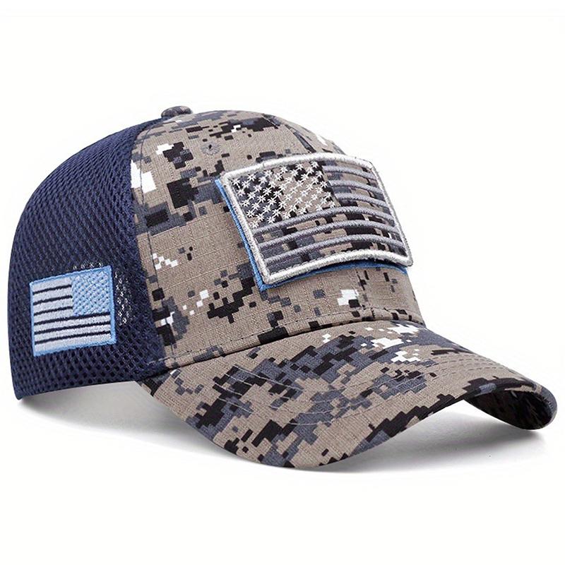

Fashion New Baseball Hat Embroidered Us Flag Mesh Hat Street Hip Hop Hat Outdoor Daily Leisure Sunshade Hat Flat Edge Hat