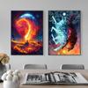 Fantasy Dragon Phoenix Wolf White Tiger Prints Poster Canvas Painting Modern Wall Art Picture For Living Room Bedroom Home Decor