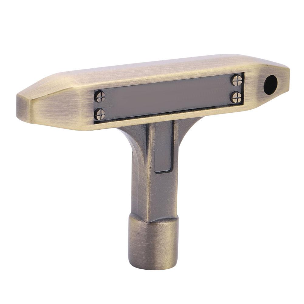 1PC T Shape Metal Drum Kit Tuning Key Wrench 5.4 * 5.4MM Musical Instrument Accessory(Bronze)