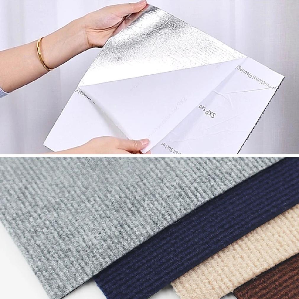 10pcs Carpet Floor Tiles Sticker Adhesive Stickers Carpet Peel And Stick Removable DIY Home Furnishings Indoor Room Carpets