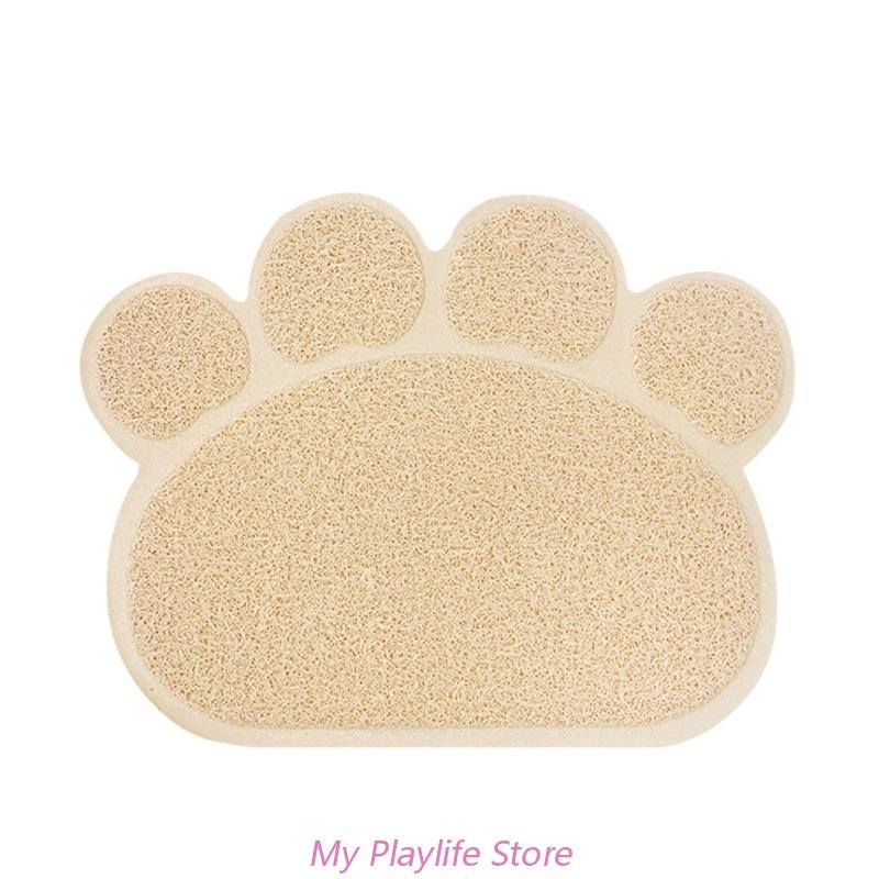 Haustier Katze Streumatte Pfotenabdruck Fressnapf Platzset Katzenbett Pads Rutschfest Wasserdicht Streumatten Katzenzubehör Teppichmatte