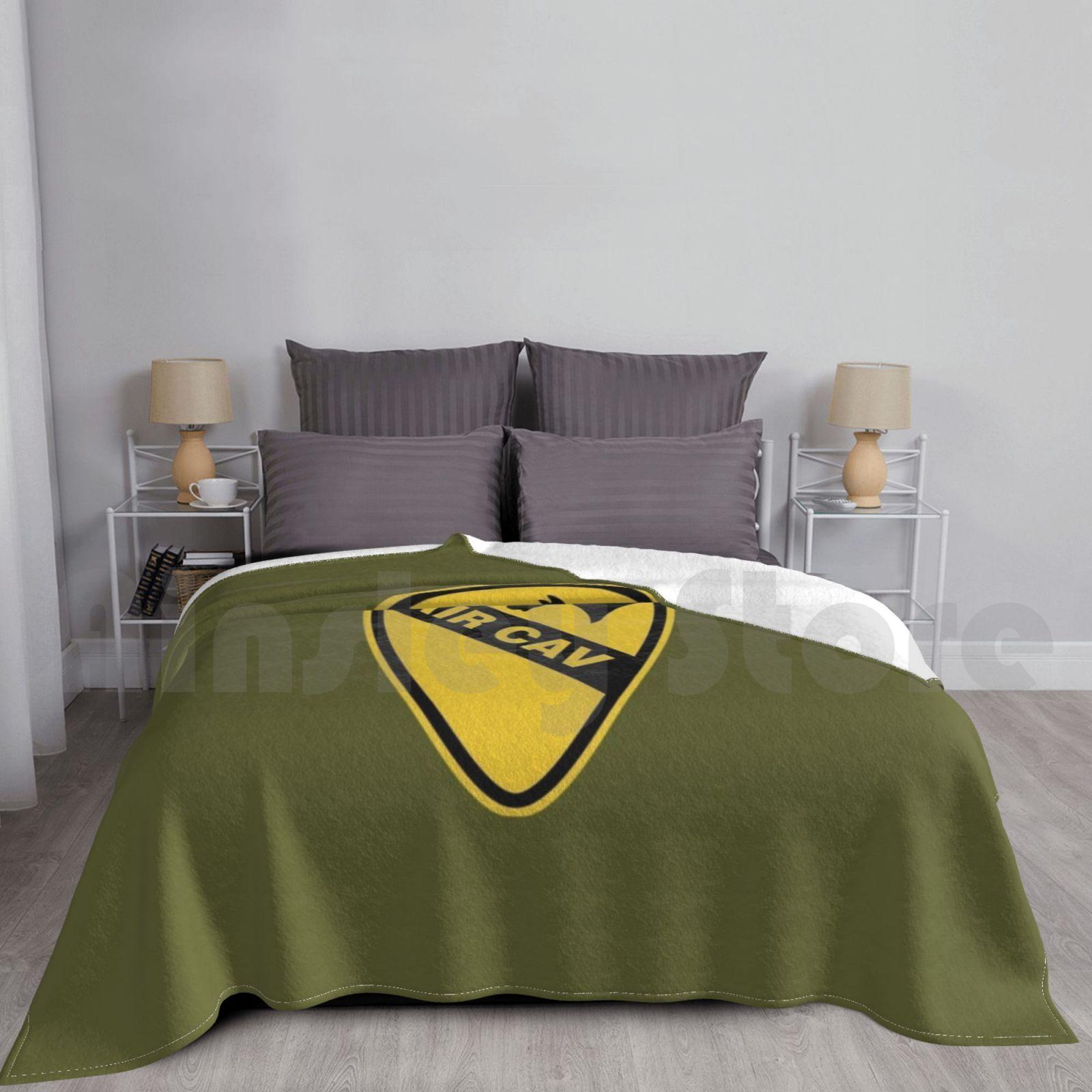 1st Cavalry Division / The First Team Blanket For Sofa Bed Travel 1st Cavalry Division The First Team Army Size: 75*100cm, Weight: 230 GSM