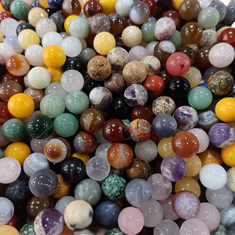 Multi-Color Natural Agate Jade Round Beads - With/Without Holes for DIY