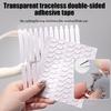 60Pcs Elliptical Traceless Double-Side Adhesive Tape Gel For False Nails Display Stand Ultra-Thin Soft Jelly Glue Sticker