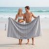 Turkey Beach Towel Shawl Striped Tassel Oversized Bath Towel Absorbent Quick-Drying Outdoor Seaside Sand-Free