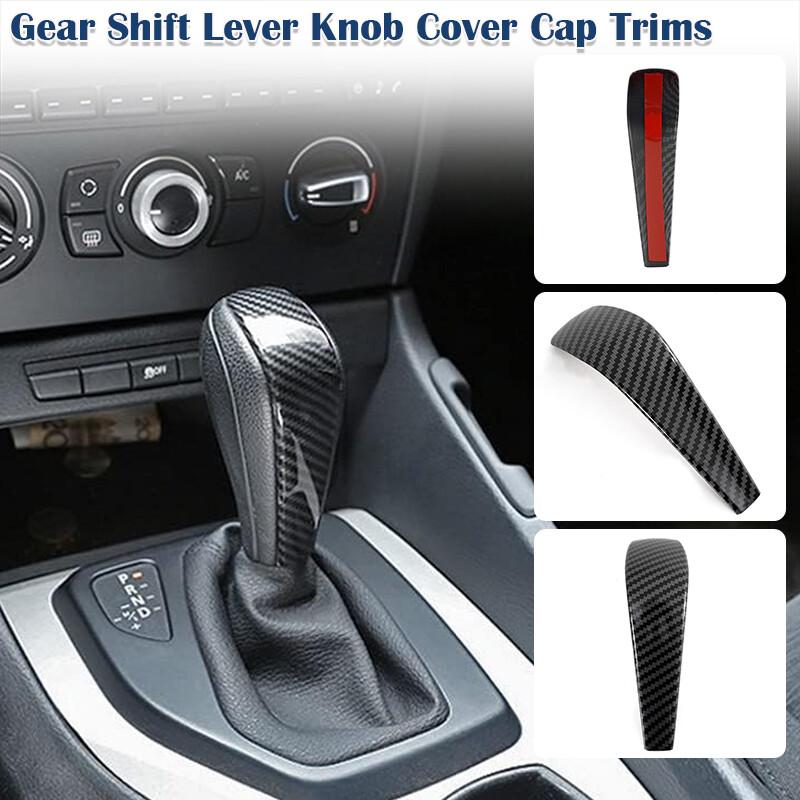 Carbon Fiber ABS Gear Shift Knob Trim Cover Shell For BMW E90 E92 3 Series Sedan