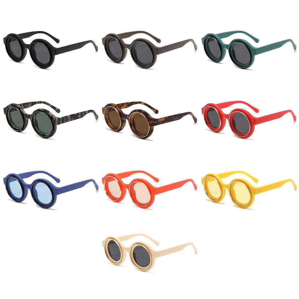 Trendy Retro Round Sunglasses Hip Hop Vintage Street Sun Glasses Cool UV400 Eyewear for Men