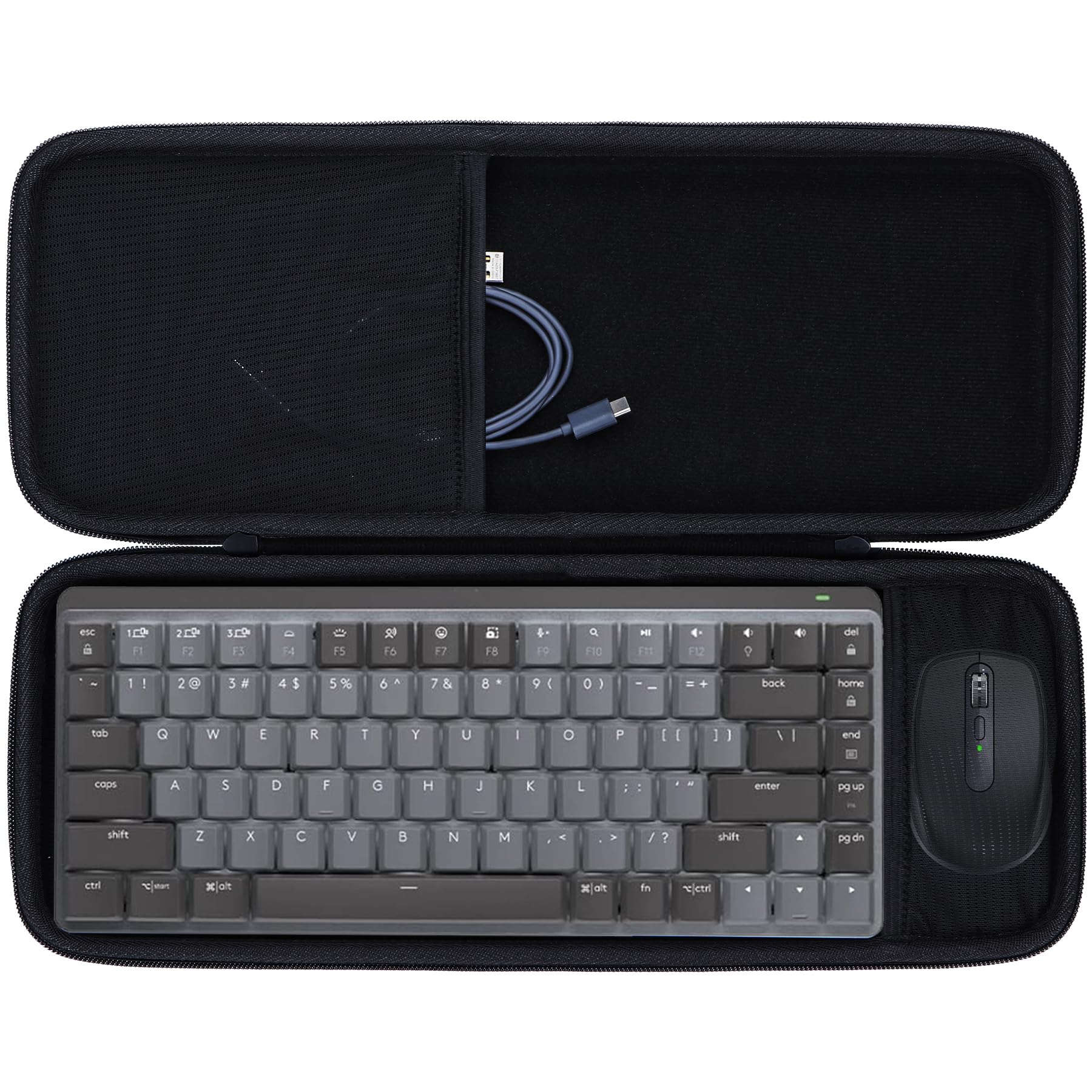 

Lebakort Storage Case Compatible with Logitech KX850CL MX MECHANICAL MINI Mechanical Keyboard, MX ANYWHERE 3s, and MX1800 Mouse (Case Only)