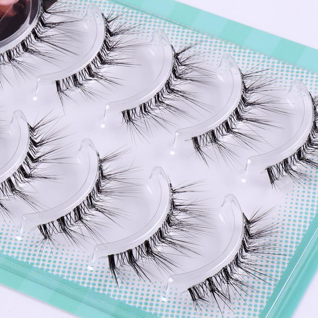 Transparent Terrier 5 Packs L-Shaped False Eyelashes Natural Comic Barbie Eyelashes Little Demon Eyelashes