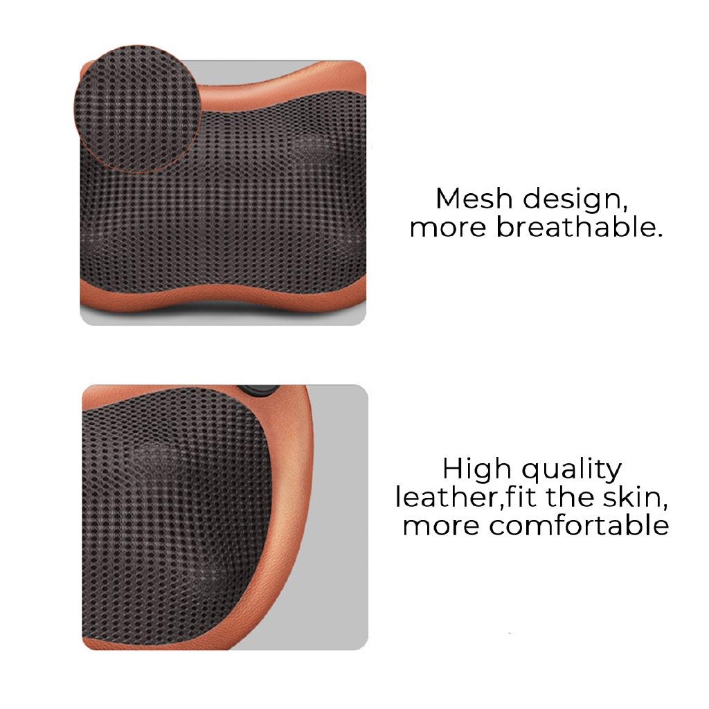 Relaxation Massage Pillow Vibrator 25W Electric Shoulder Back Heating Kneading Infrared Therapy for Car Home Shiatsu Neck