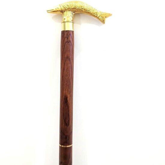 

Антикварный стиль Викторианский Винтажный Дизайнерская Латунная Ручка Трость Деревянная Трость M аэро