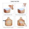 USB Charging Air Humidifier Large Capacity Wood Grain Home Air Purifier for Home Office
