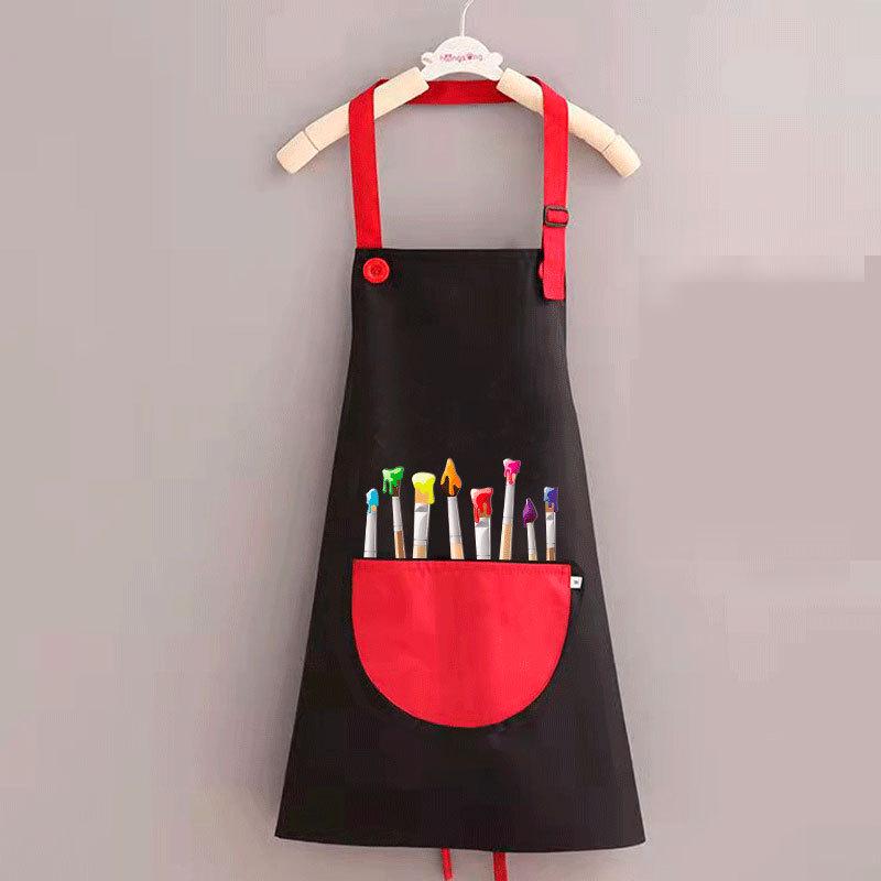 Children's Waterproof Painting & Chef Apron Set - Printed Coveralls & Waist Apron for Kindergarten.