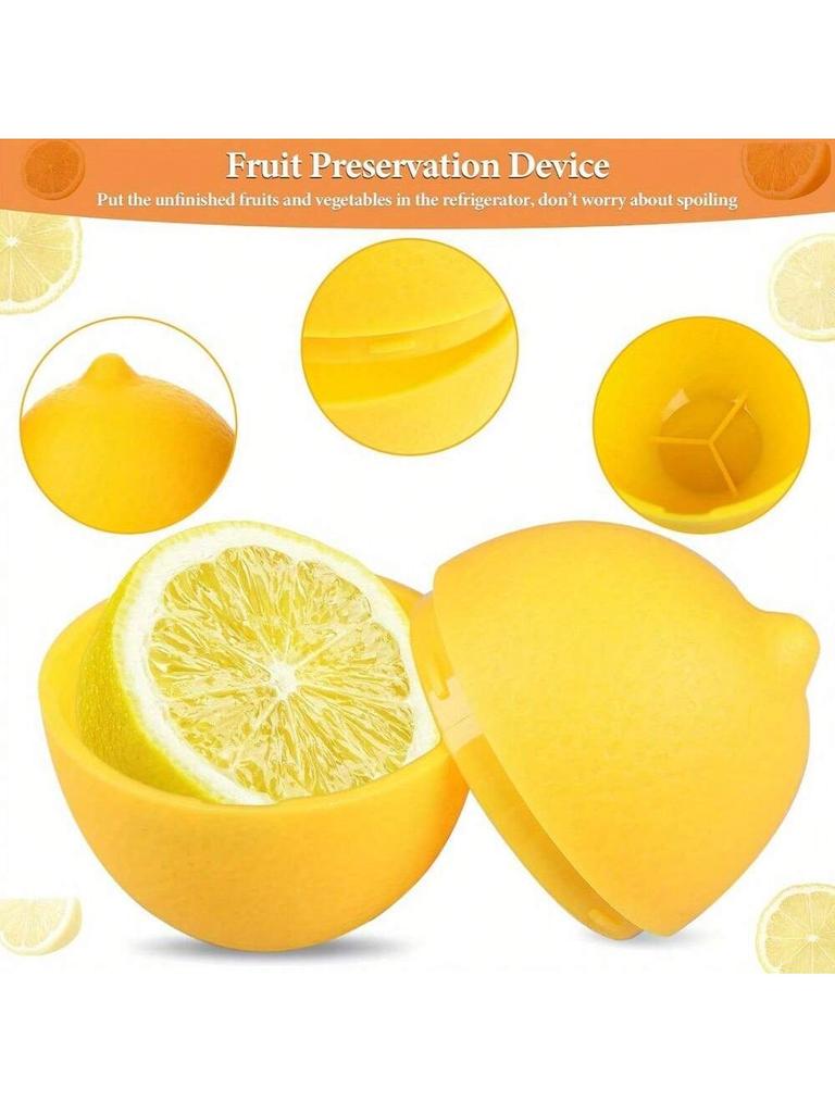 2pcs Multipurpose Plastic Storage Containers, Fruit & Vegetable Shaped Kitchen Preservation Boxes