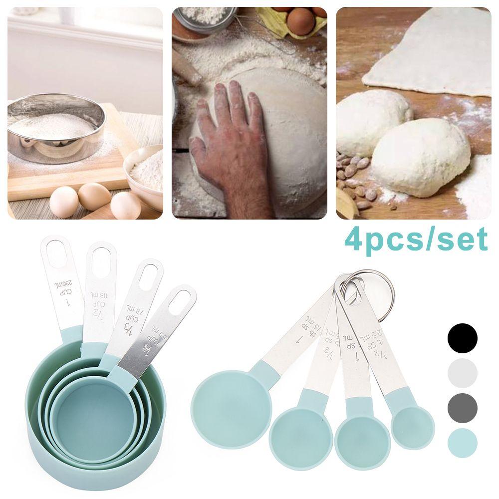 Cooking Stainless Steel With Scale Measuring Spoon Kitchen Gadgets Flour Scoop Measuring Cups