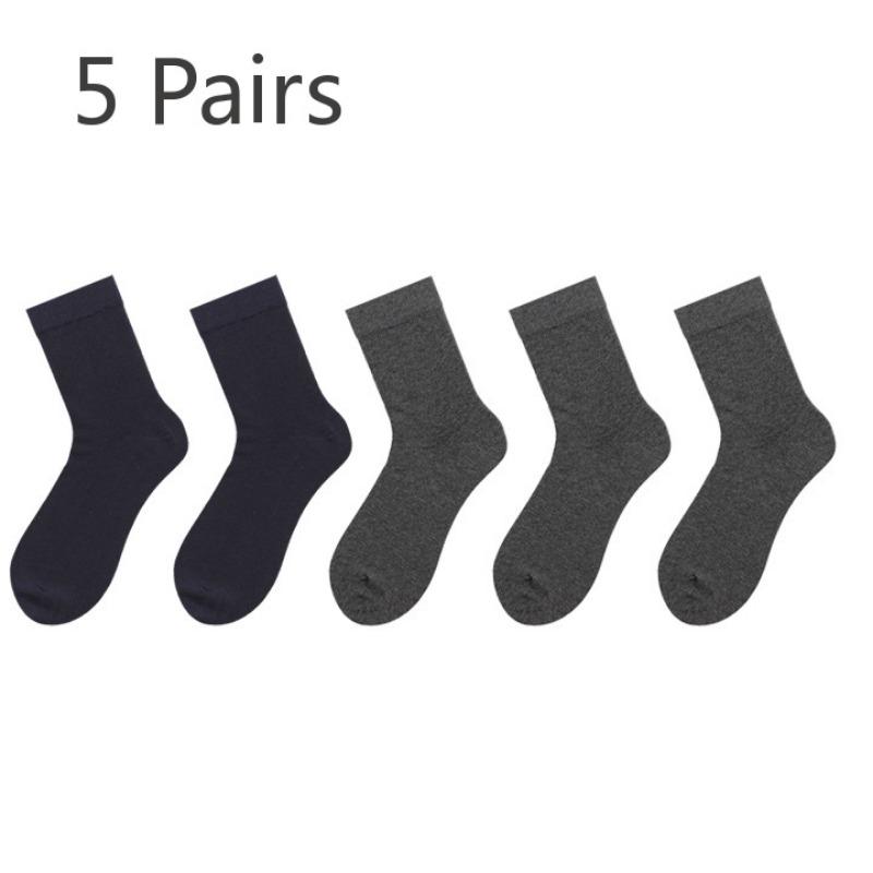 

5 пар мужских деловых носков 5A антибактериальные дезодорирующие носки влагоотводящие дышащие средней длины мужские носки бесшовные носки 5 pairs