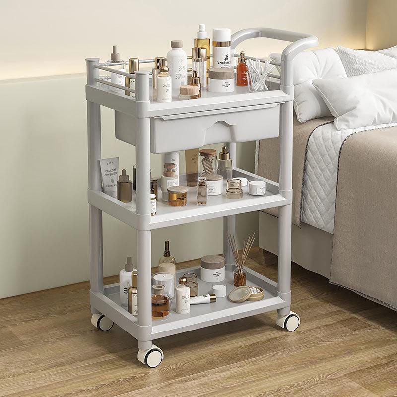 Mehrschichtiger Beauty-Salon- und Pflegewagen mit Schublade