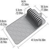 10 Compartments Kitchen Knife Mat Anti-Slip Base Knife Storage Mat Cutlery Drawer Insert  Home Use