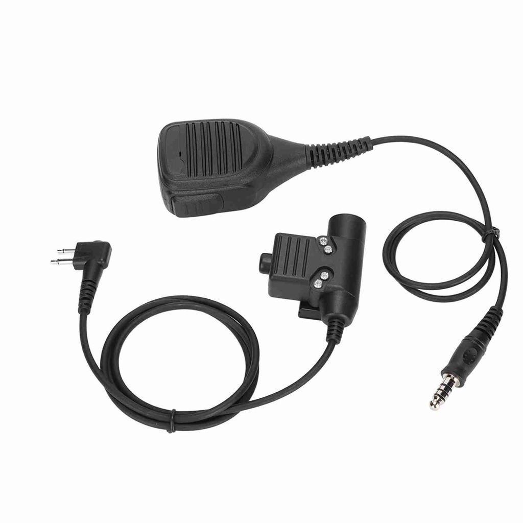 2 Way Radio Shoulder Mic 7.1mm Hand Mic U94 PTT with Reinforced Cable for Motorola GP88 GP300
