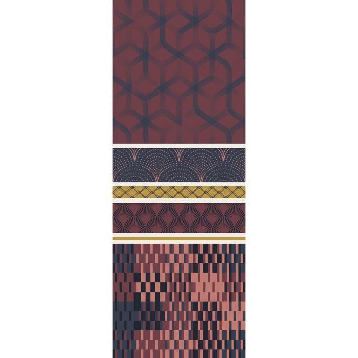 Pack complet housse de couette réversible pour lit 180 x 200 cm "King size" Stella choco
