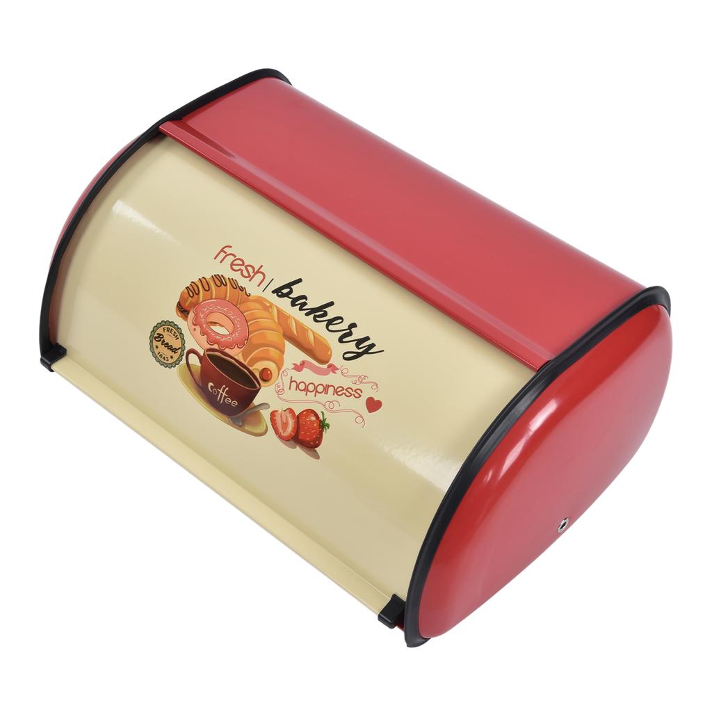 Metal Bread Box for Kitchen Countertop Large Capacity Bread Bin Holder Container with Roll Top