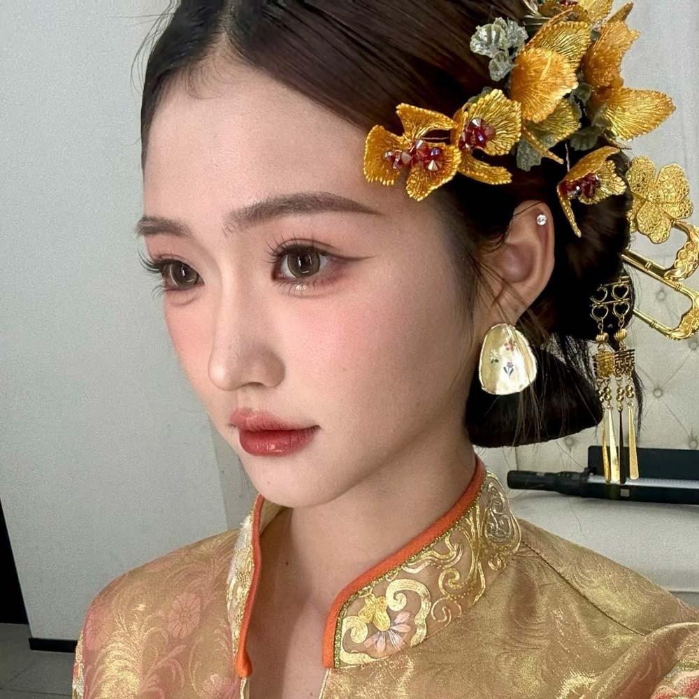 Beautiful Hanfu Flower Hair Clips Beads Exquisite Fairy Side Clips Chinese Ancient Hairpins  Girls