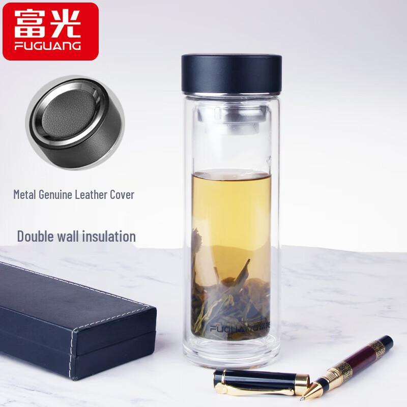 Fuguang G2061 Double-Layer Glass Tea Bottle