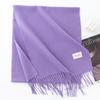 Women S Solid Color Faux Cashmere Scarf Warm Winter Neckwear For Daily Use