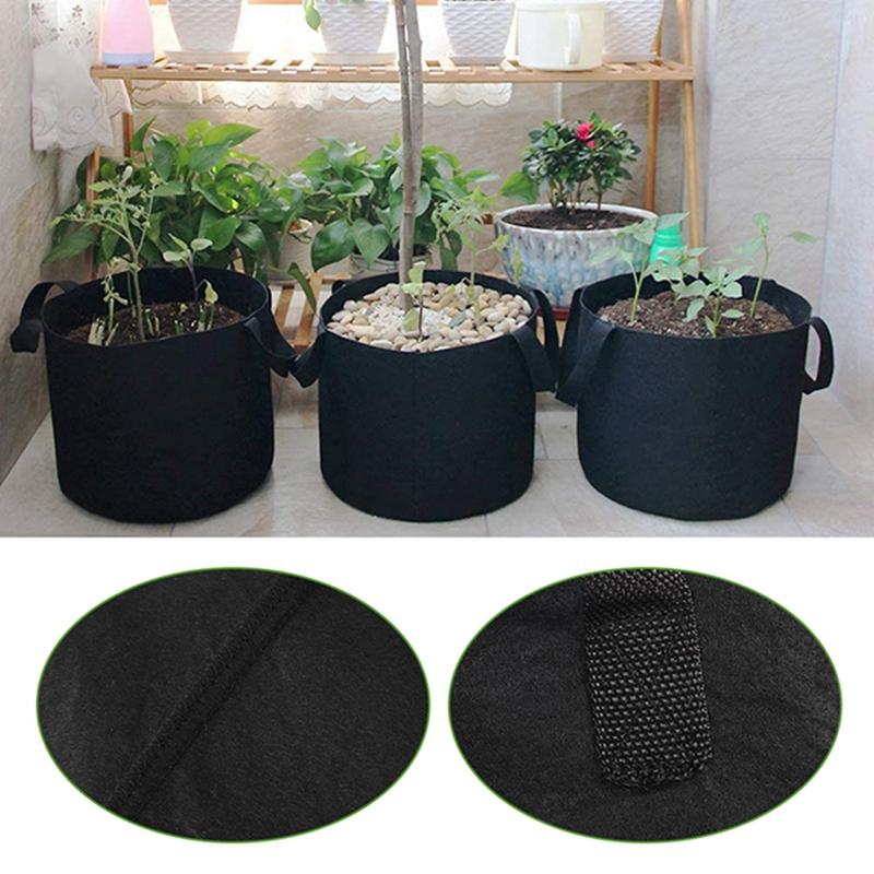 5Pcs 3-50 Gallons Grow Bags Non-Woven Fabric Plant Pots With Handle Garden Planting Bag For Tomato, Potato, Strawberry, Flowers Set