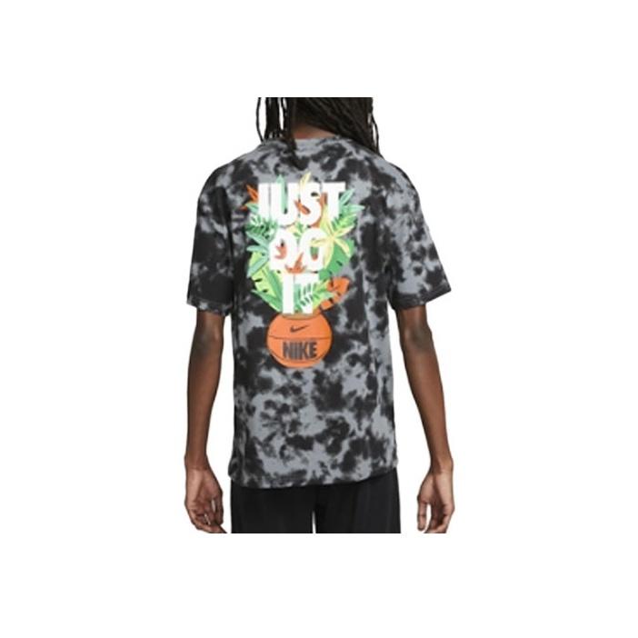 Nike Tie-Dye Print Round Neck Pullover Short Sleeve T-Shirt Men Tops Black FD0066-065