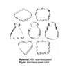 7Pcs/Set Wedding Cookie Cutters Beautiful DIY 430 Stainless Steel Fondant Cake Biscuit Molds for Baking