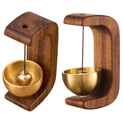 Suction Door Type Dopamine Wind Chime C-Shaped Magnetic Suction Wooden Doorbell Wireless for Home and Office Car Decoration
