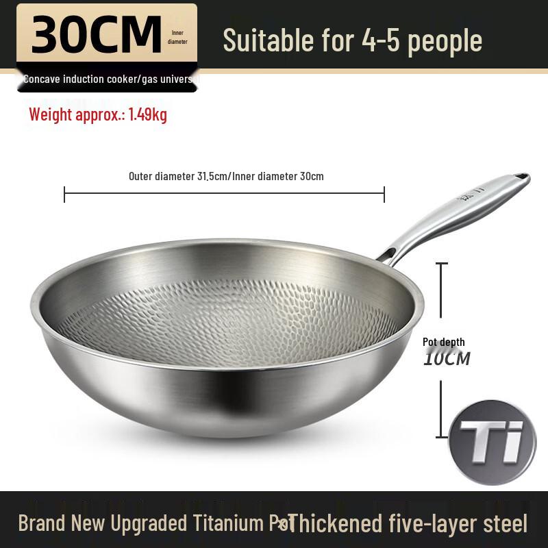 ZhuChuang JingPin Titanium Hammered Non-stick Wok