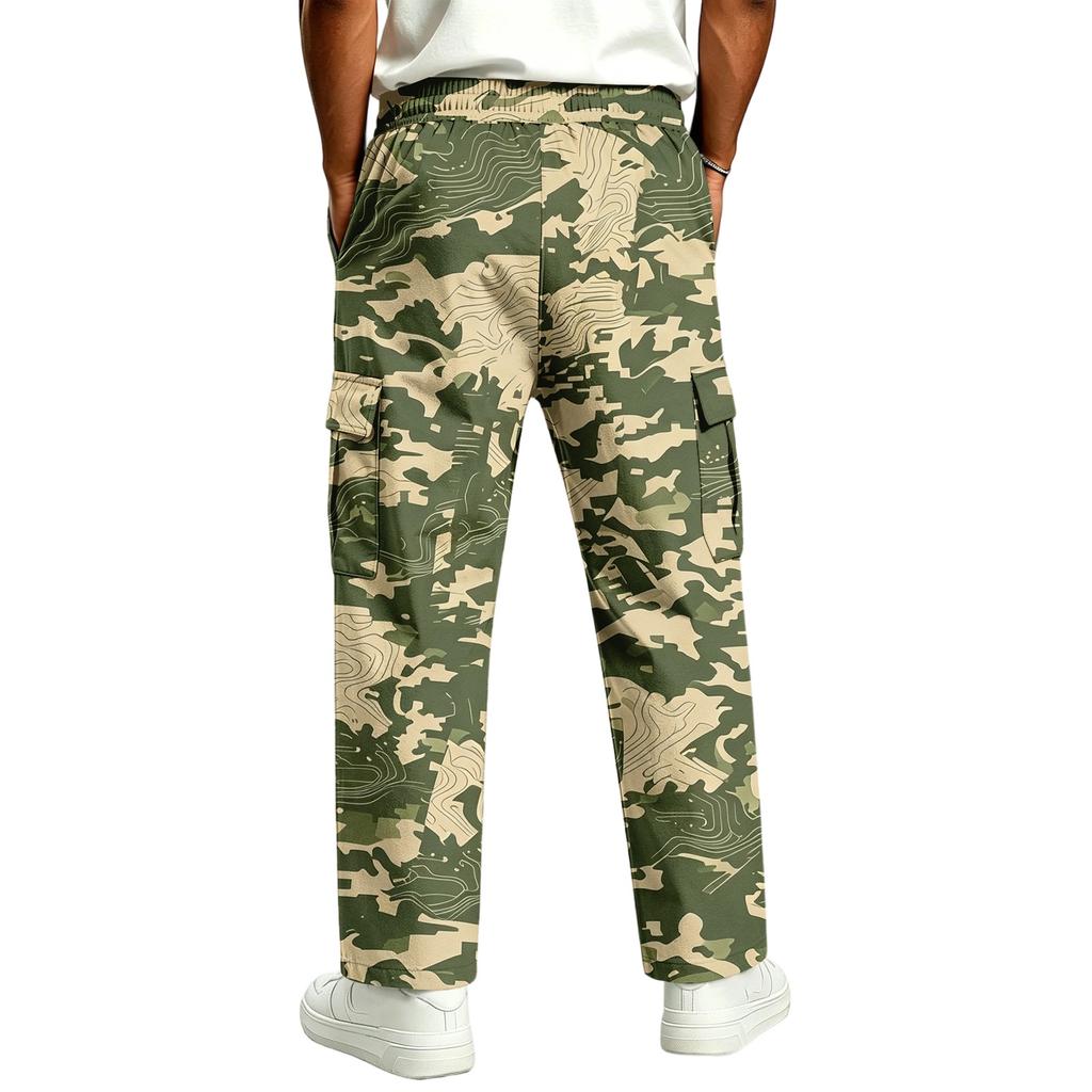 Men's Casual Straight Leg Drawstring Jogger Pants for Commuting and Workout