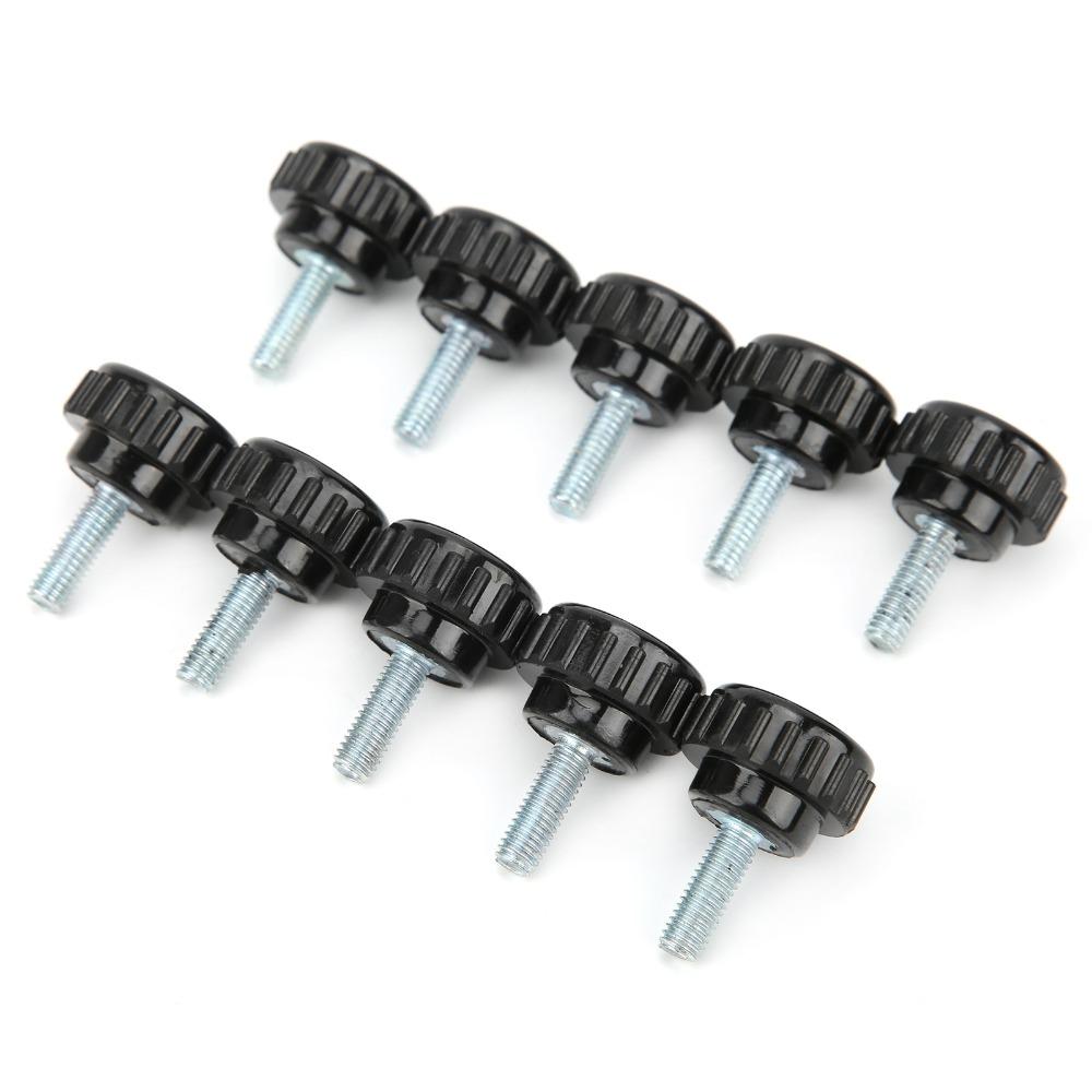 20pcs Round Clamping Knob Male Thread Knurled Grip Knob Straight Hand Grip Twist Nut Lathe