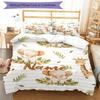 3pcs Custom Name Elephant Giraffe Bedding Set Duvet Cover Closure Includes 1 Duvet Cover & 2 Pillowcases, Soft and Comfortable for All Seasons.