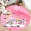 Diddl Round Area Rug,Carpet Rug for Living Room Bedroom Sofa Playroom Decor,Non-slip Floor Mat