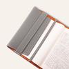 COGURE Book Notebook Genuine with for Small Black Cover, Cover, Leather, Bookmark, B6/Paperback Size,