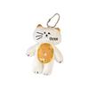 Floral Plush Cat Keychain Pendant – Cute Cartoon Accessory for Backpacks