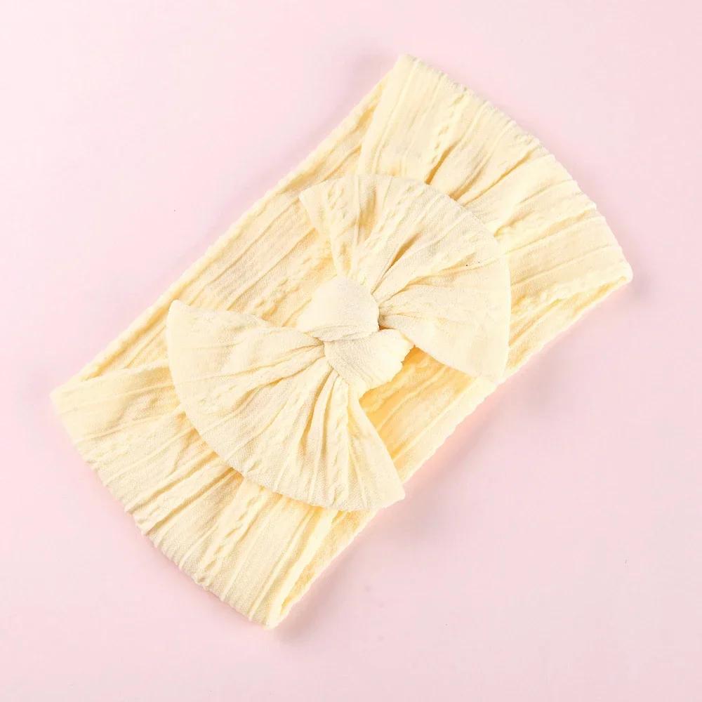 New Baby Headband Child Bowknot Headwear Cables Turban for Girl Hairbands Kids Elastic Bow Headwrap Infant Baby Hair Accessories